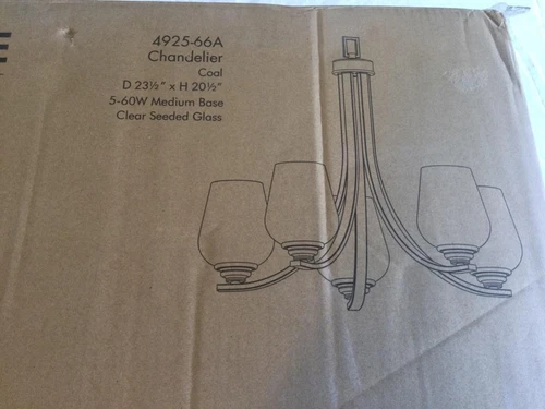 Minka Lavery Shyloh 5 Light Vantage Chandelier, Coal, 4925-66A - Picture 3 of 5