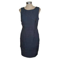 Calvin Klein Tunic Dress Women's Sz 8 Gray Layered Stretch Career Classic