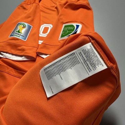 NETHERLANDS NIKE 2014 WORLD CUP SOCCER JERSEY #9 VAN PERSIE SIZE
