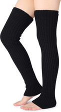 Women'S Winter over Knee High Footless Socks Knit Warm Long Leg Warmers