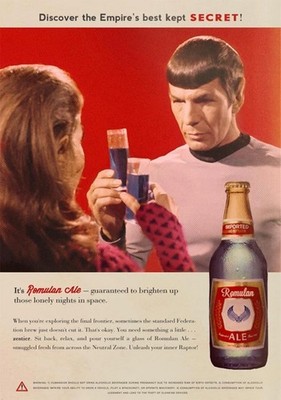 Star Trek Romulan Ale Poster Vintage Sci Fi 12x8in Metal Sign Poster Ad