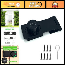 Keyless Combination Lock - 3-Digit Zinc Alloy Door Latch, Twist Knob Hasp Lock,