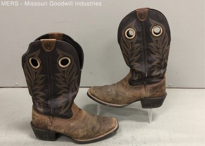 Ariat Men's Sport Outrider Western Cowboy Boots Distressed Brown Size 9.5D