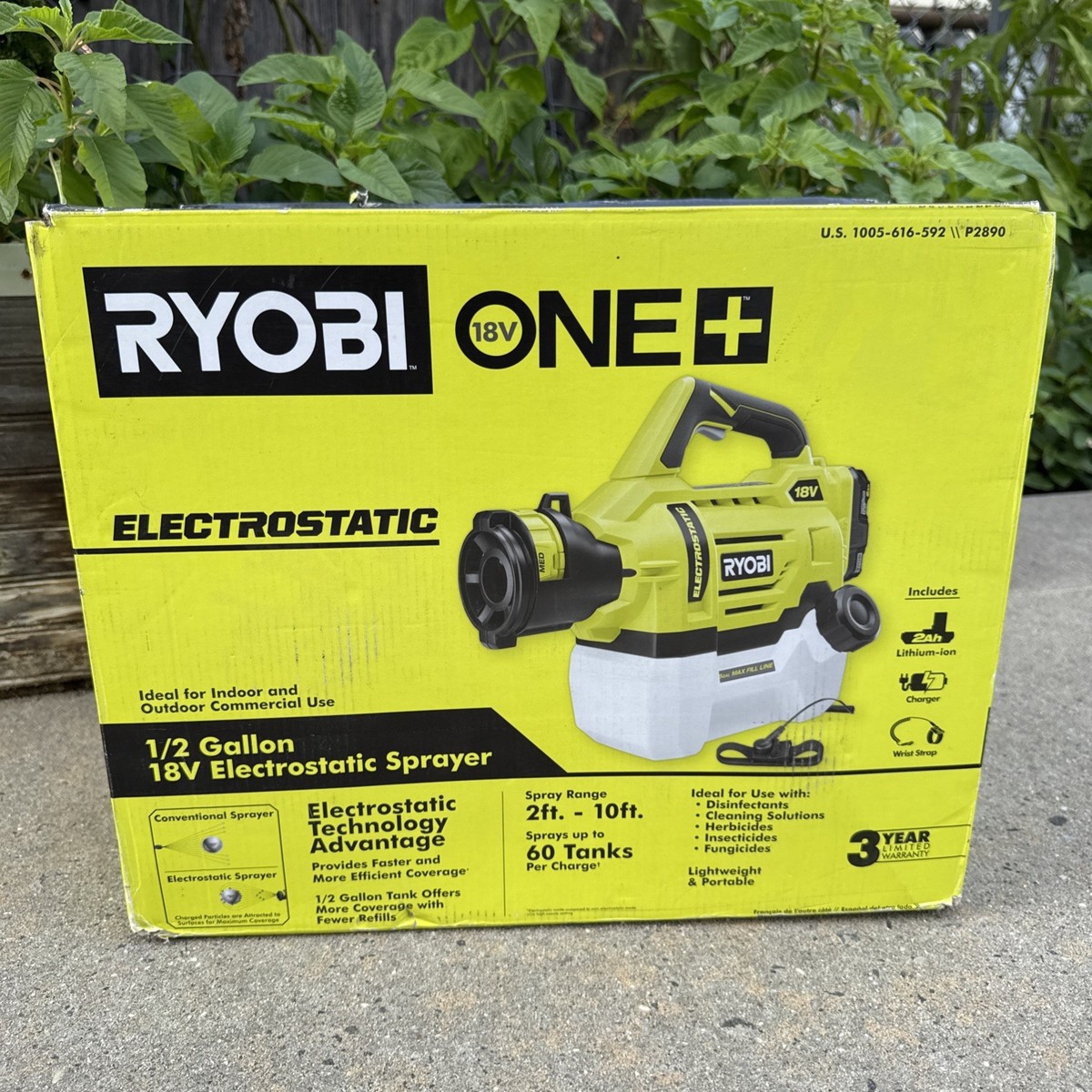 Ryobi ONE+ 18V Electrostatic Sprayer P2890 Kit w/ Battery & Charger  New |  eBay