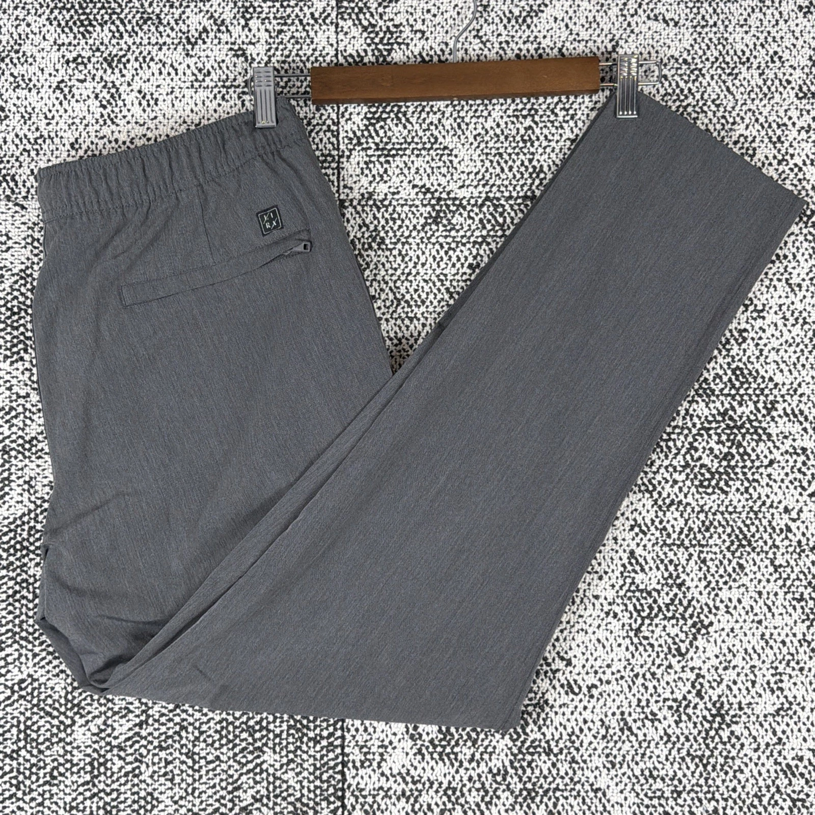 LRG Casual Jogger Trousers Mens 33 X 30 Gray Lightweight Athleisure Tapered