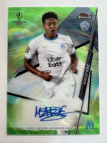 2020-21 Topps Finest UEFA Marley Ake Auto /99 Green Wave Refractor #FA-MA Rookie