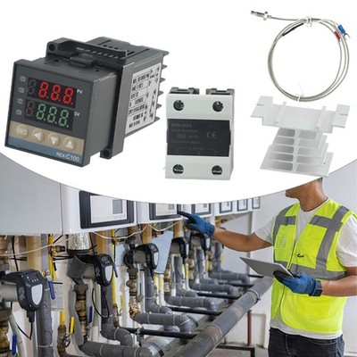 Robuster digitaler Temperaturregler REX C100 für SSR 25A 1300C Reichweite