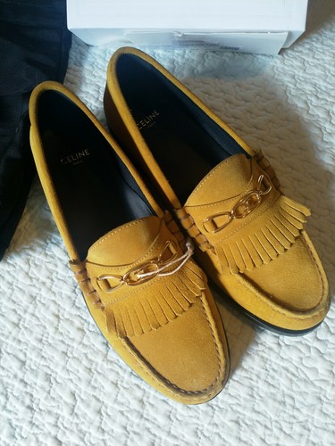 mustard colored loafers