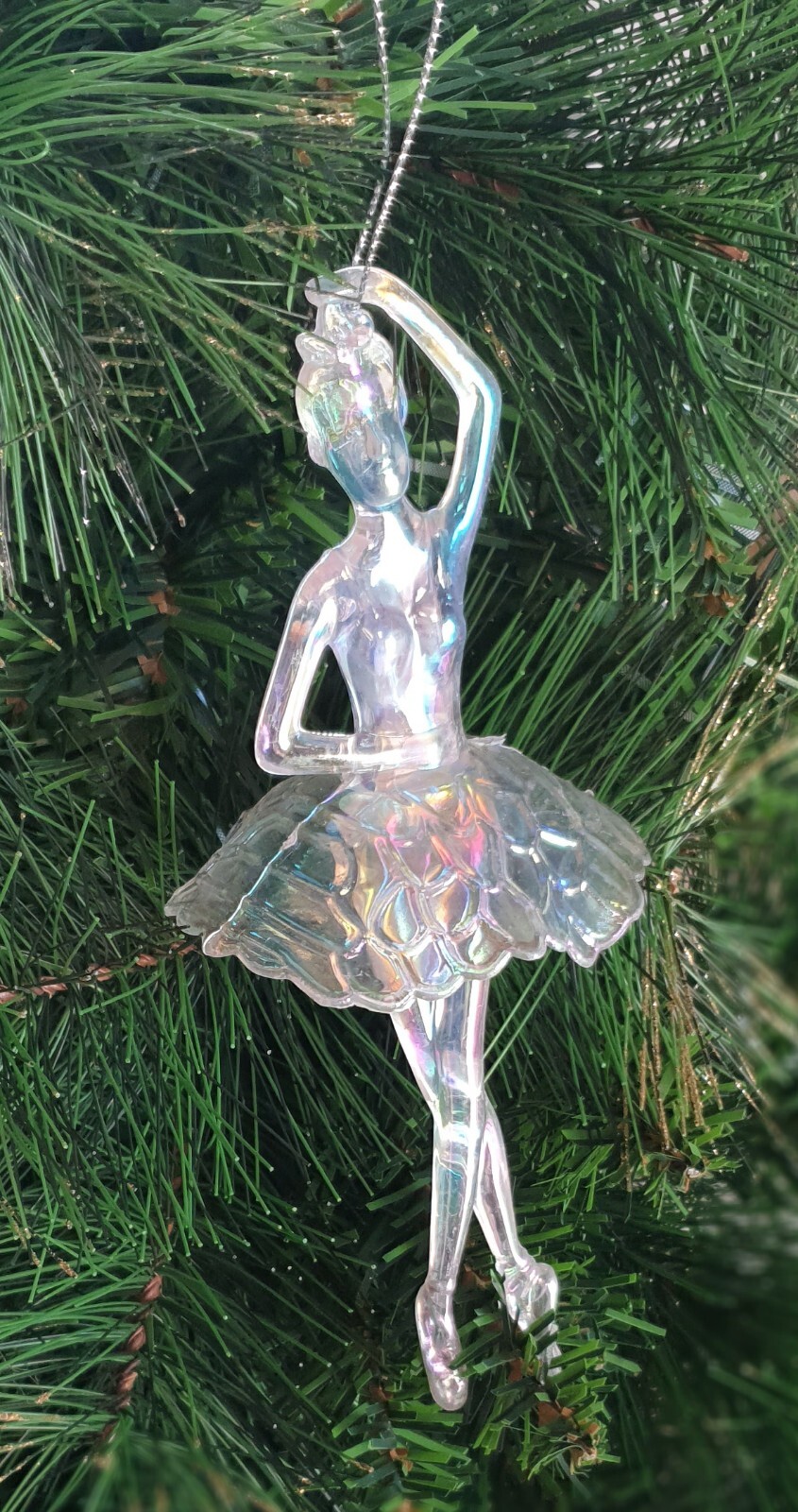 Iridescent Shimmer Hanging BALLERINA  Magical PEARLY Christmas Tree Decoration