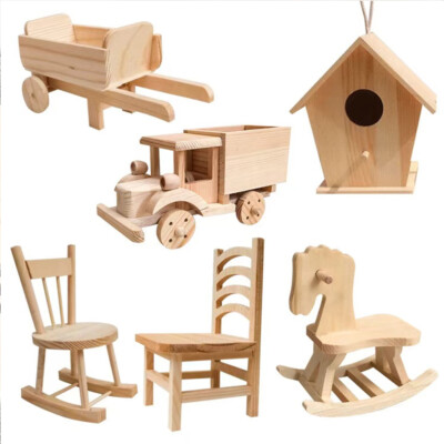 Simulated Assembled Puzzle Mini Wooden Model DIY Assembly Craft Kids Toy Gift