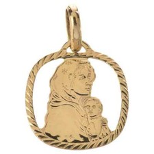 Ciondolo Madonna con Bambino in Oro Giallo - 5822B63X