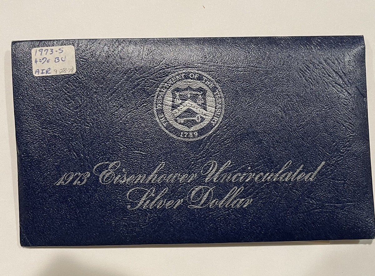 【P13531】WISH IN BLUE 1973 S Eisenhower BU Blue Pack 40% Silver Ike Dollar US Coin | eBay