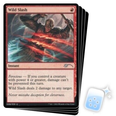 Wild Slash (pioneer Challenger Decks 2021) X4 Promo: unique And Miscellaneous