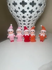 ONE 4.1" Teen Toddler Baby Elf With Shoes + Removable Hat Pink Or Orange Random