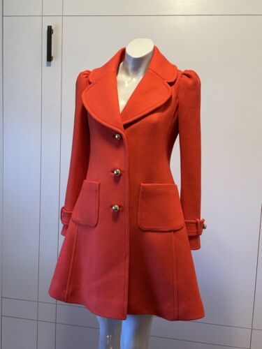 KATE SPADE Red Wool Coat 0 - Picture 1 of 5