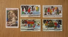 Set completo francobolli USA usati: Natale 1982