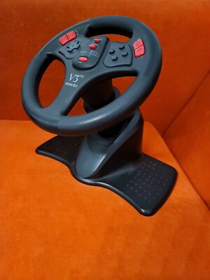 Playstation 1 PS1 V3 Fx Interactive Racing Wheel ~ P-22017 ~ Tested!