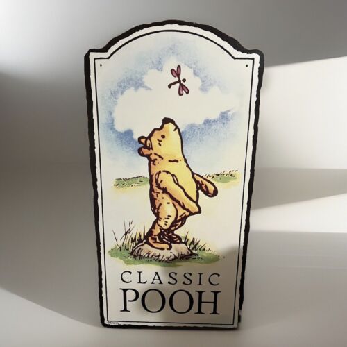 Classic Winnie the Pooh Sign Display Large 2 Sided Disney 34.5" x 17.5" Decor - Picture 1 of 17