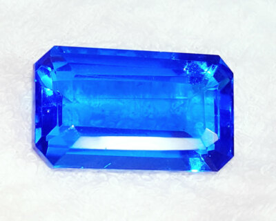 35.40 Ct Blue Topaz Loose Gemstone Certified  Lab Created Transparent Gems eBay