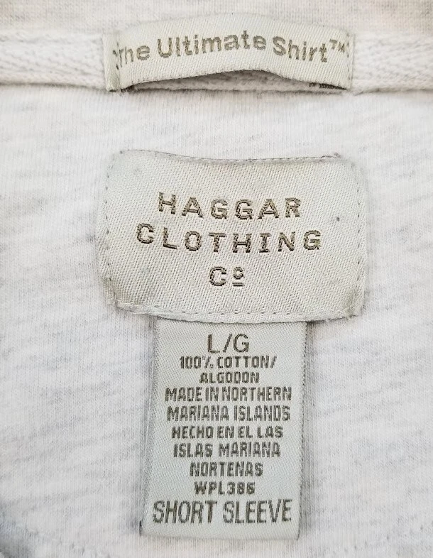 Haggar Ultimate T Shirt Men’s Large L Heather Gray Short Sleeves Pocket Stretch - Image 4 of 4