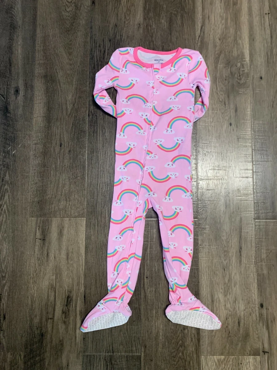 Girl s Absorba Poop Emoji Footed Sleep Pajamas 2T New
