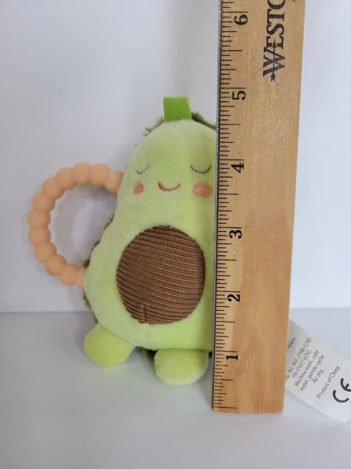 Mary Meyer Delicioso Sonajero Aguacate Suave Peluche Bebé Juguete 5” Mordedor  Foto 2 de 4