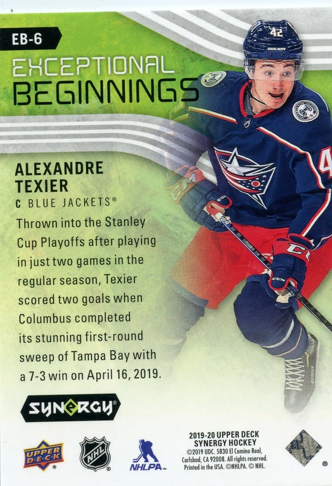 2019-20 Synergy Exceptional Beginnings #EB-6 Alexandre Texier 699/999 - Image 2 of 2