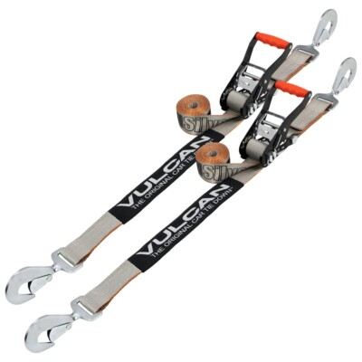 #ad Twisted Snap Hook Ratchet Car Tie Down 2quot; 2 Pack Silver Series 3300 lbs SWL $41.99