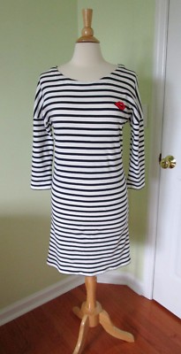 NWT Scotch & Soda Womens Stripe Cotton Dress Beach Bandits Lips Mouth SIZE 1 NEW