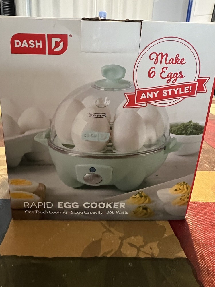 Dash Rapid 6-Egg Cooker in Light Blue for Fast Poached Boiled and Deviled Eggs