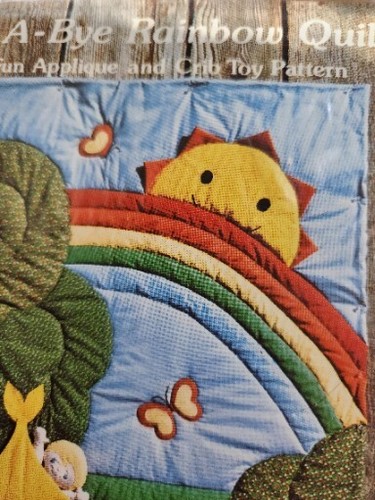 NEW 1980 Gingham Goose Sewing Pattern GGP013 Rock-A-Bye Rainbow Crib Quilt USA M - Picture 5 of 10