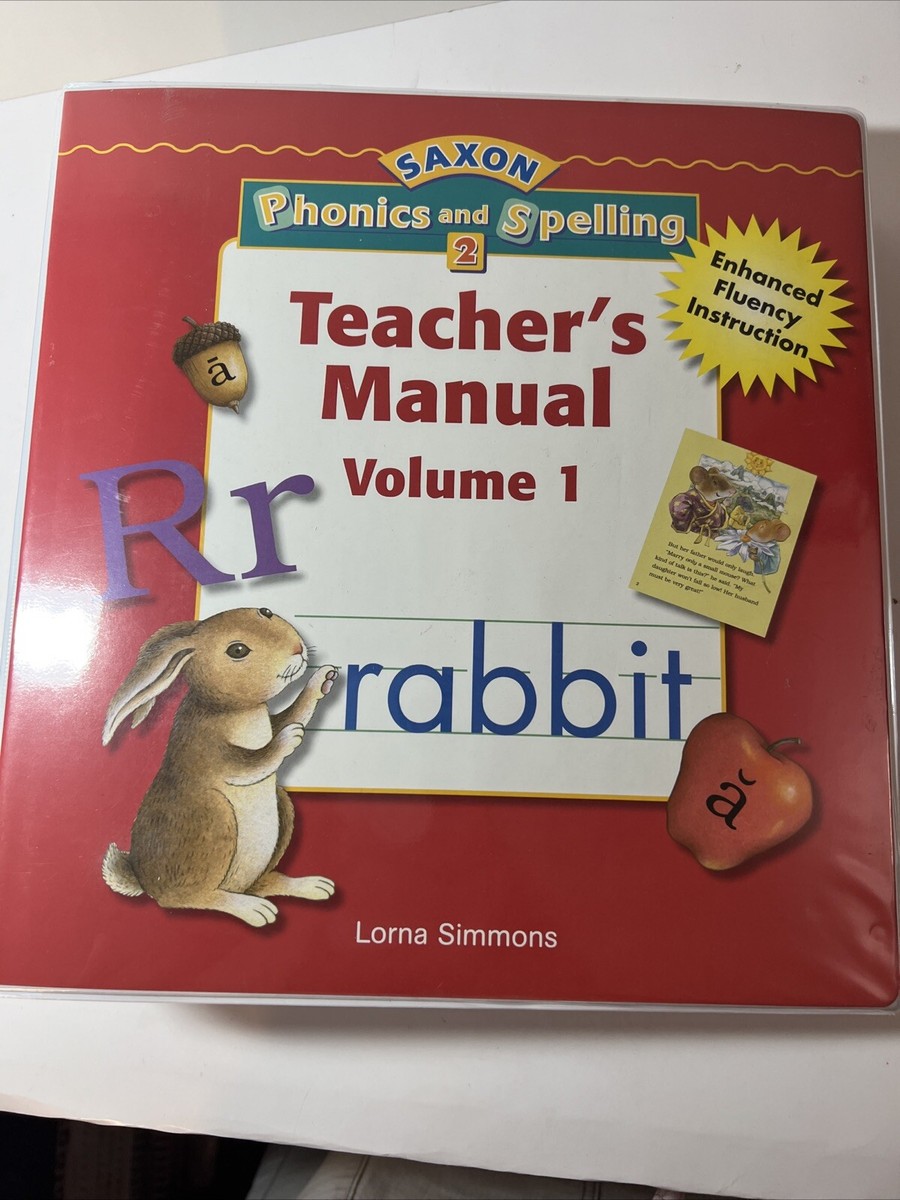 saxon phonics and spelling grade 2, TEACHER Manual, Volume 1 Only
