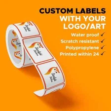 Custom Rectangle Labels and Stickers, On a Roll Custom Printed Label with Logo