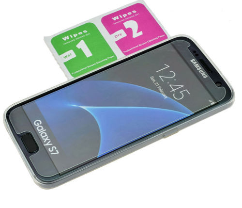 Funda De Silicona Transparente Para Samsung Galaxy S7 + Cristal 9H - Imagen 5 de 6