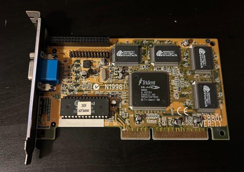 Trident Blade 3D 9880 ST-9880A Ver1.0 4MB SDR VGA Retro Grafikkarte AGP - Picture 1 of 2