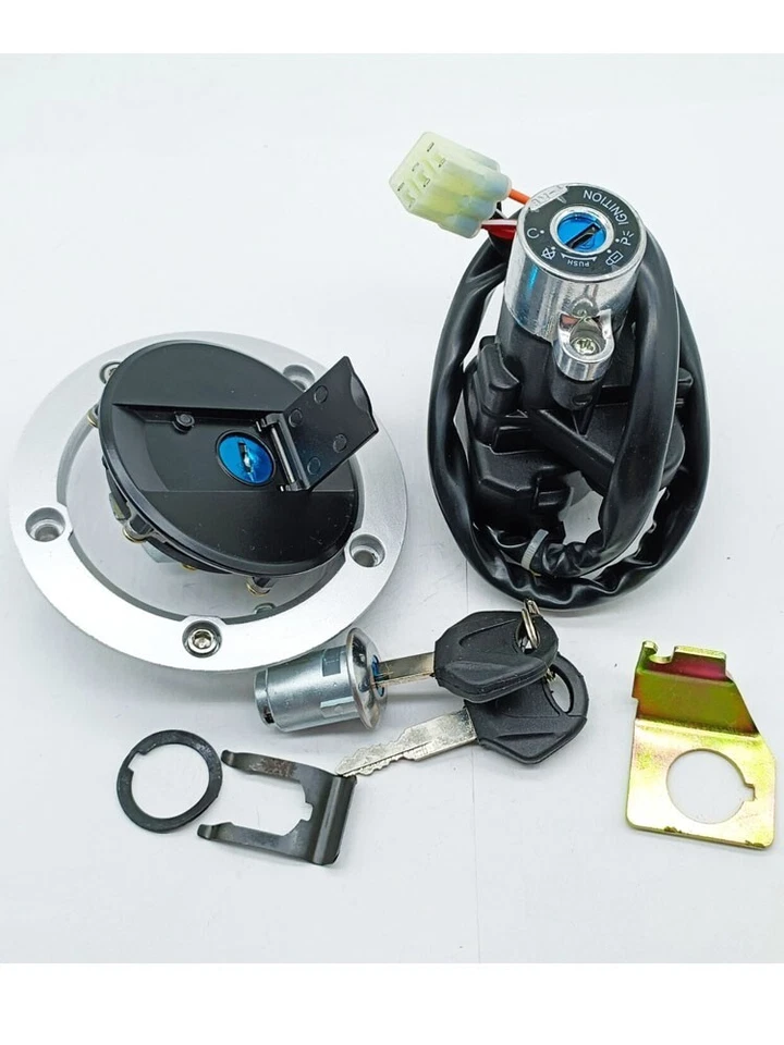 Interruptor de encendido tapa de gas combustible llave de bloqueo de asiento para Suzuki GSXR600 GSXR750 2004-2005 Foto 3 de 4
