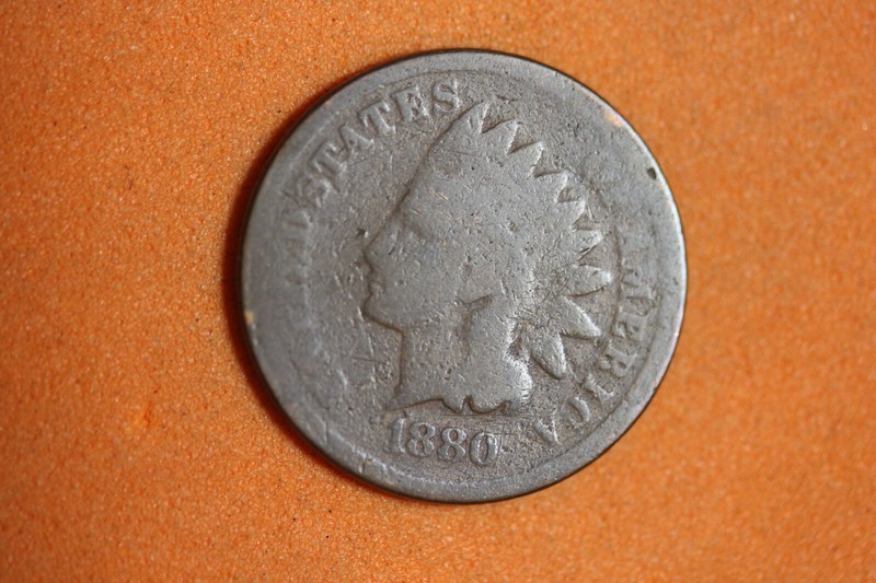 Estate Find 1880 - Indian Head Cent!!   #K36685
