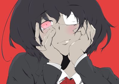 Anime another girls misaki mei 2d parody blushing black Playmat Gaming Mat Desk