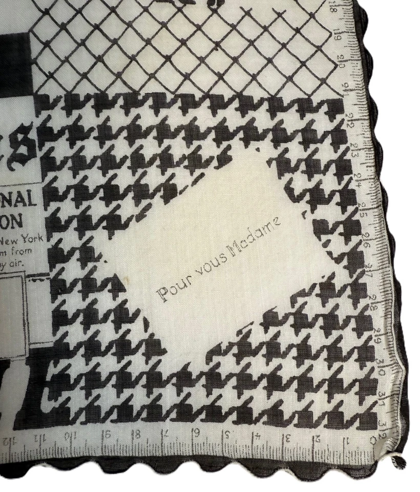 Años 50 Hanky Pour Vous Madame Paris NY Times Victoriano Jazz Eras Antiguo Escocés Asiático Foto 4 de 4