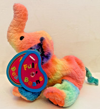 Vtg Avon Full O' Beans Plush 1999 Oct Trumpet The Elephant Tags Gay Pride Colors