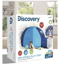 NEW Discovery Kids Inflatable Play Tent, w/ Easy Travel Storage Tote In Box