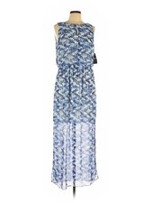 NWT Chaps Women Blue Casual Dress 12