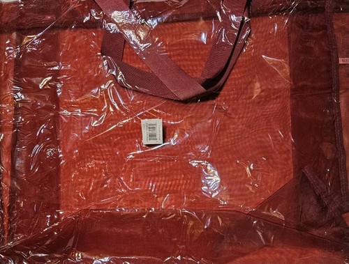 28″x15″ Extra Large Summer Beach Mesh Bag Tote  XL Sandproof Red