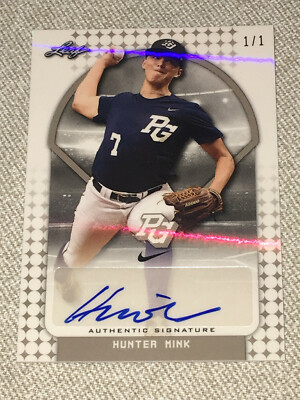 HUNTER MINK 2018 LEAF PERFECT GAME SHIMMER AUTOGRAPH #1/1 FLORIDA GATORS, BULLS
