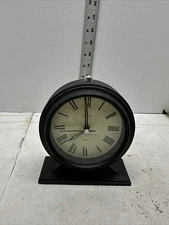 FirsTime & Co. Antolini Tabletop Clock, 5.5"H x 5"W, Black #T6