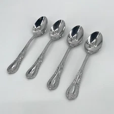 4 Reed & Barton Select LOUIS PHILIPPE Teaspoons Stainless Flatware Glossy 6-1/4"
