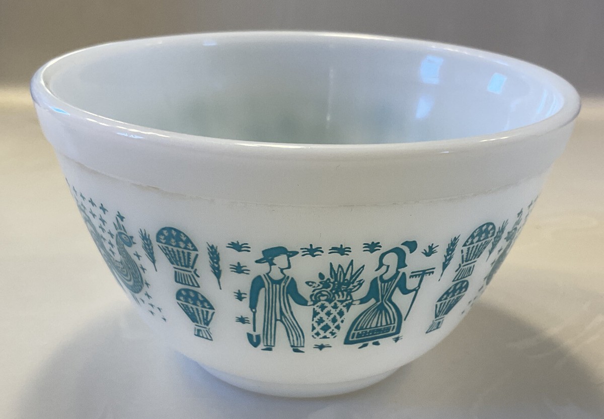 【used】パイレックス ベイキングディッシュ Vintage Pyrex 401 MCM 1 1/2 Pint Mixing Bowl Turquoise Aqua Amish