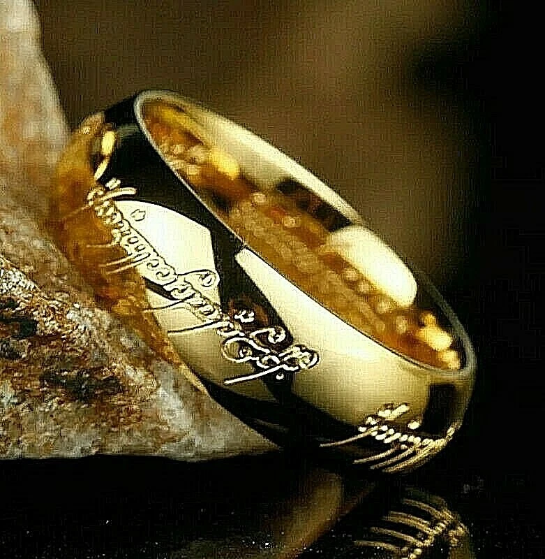 Anneau Ring Stainless Steel Gravure engraving 3D Lord movie High