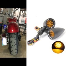 Amber Motorcycle LED Turn Signal Blinker Lights For kawasaki Vulcan 650 800 900