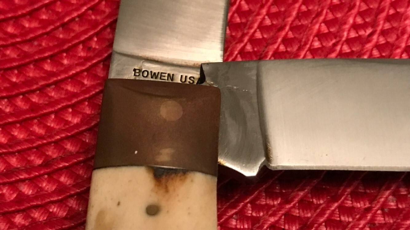 Nice L. L. Bean LL Knife 2 Blade Solid Stag Bowen in Case Box Limited